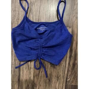 Beyond Yoga Women's Blue Activewear Ruched Sports Bra M